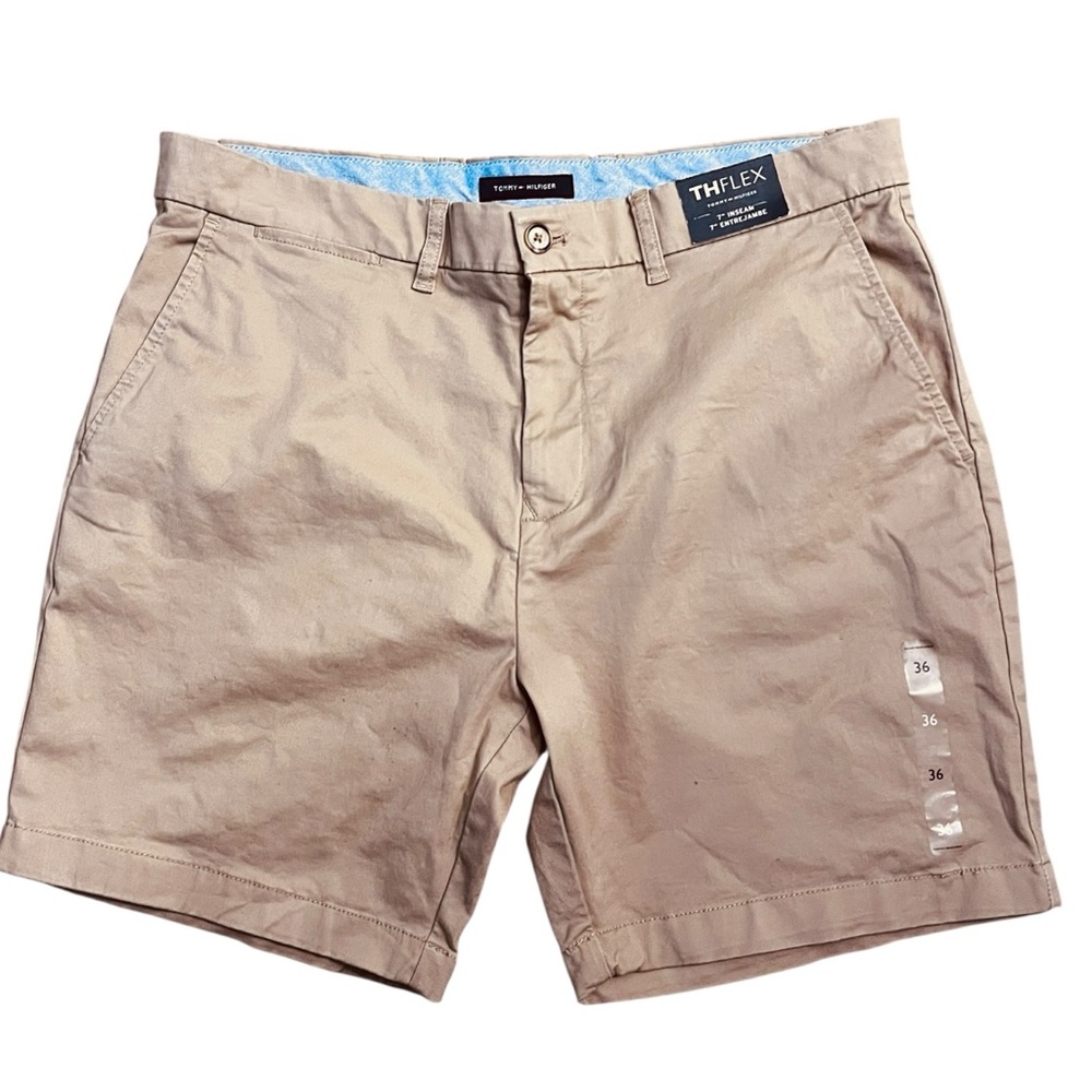 Tommy Hilfiger Khaki Flat Front Men's Shorts